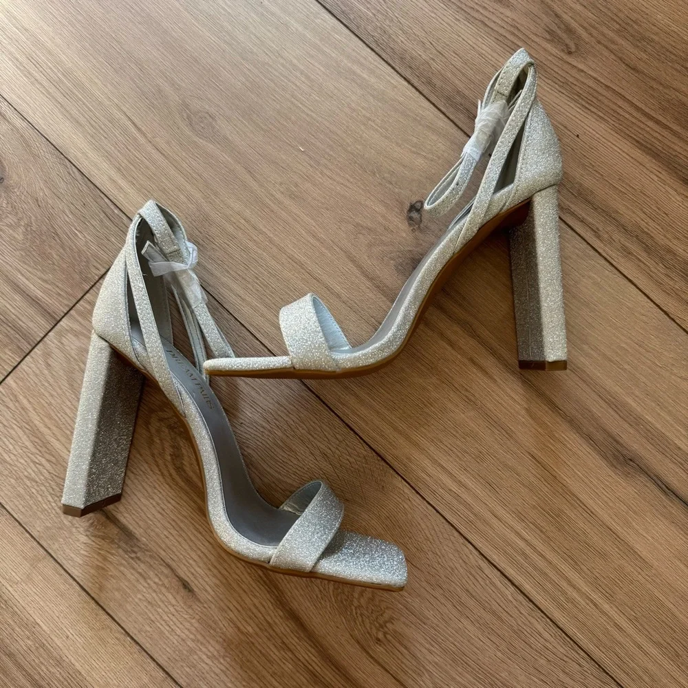 DREAM PAIRS High Heels Chunky Block Square Toe Elegant Open Toe Heel 7.5